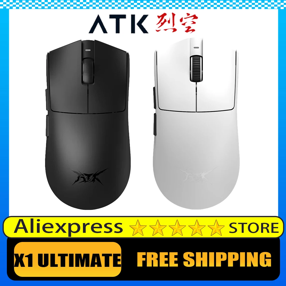 ATK Blazing Sky X1 Ultimate Wireless Mouse 8K PAW3950 Ultra Smartspeed Wireless Gaming Mouse Lightweight PC Gamer Accessories