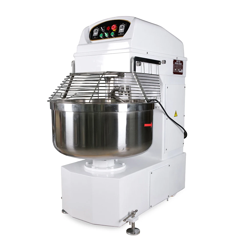 Commercial 130L Spiral Dough Mixer Electric Stainless Steel Planetary Food Dough Machine Stand Dua Motor Flour Blender