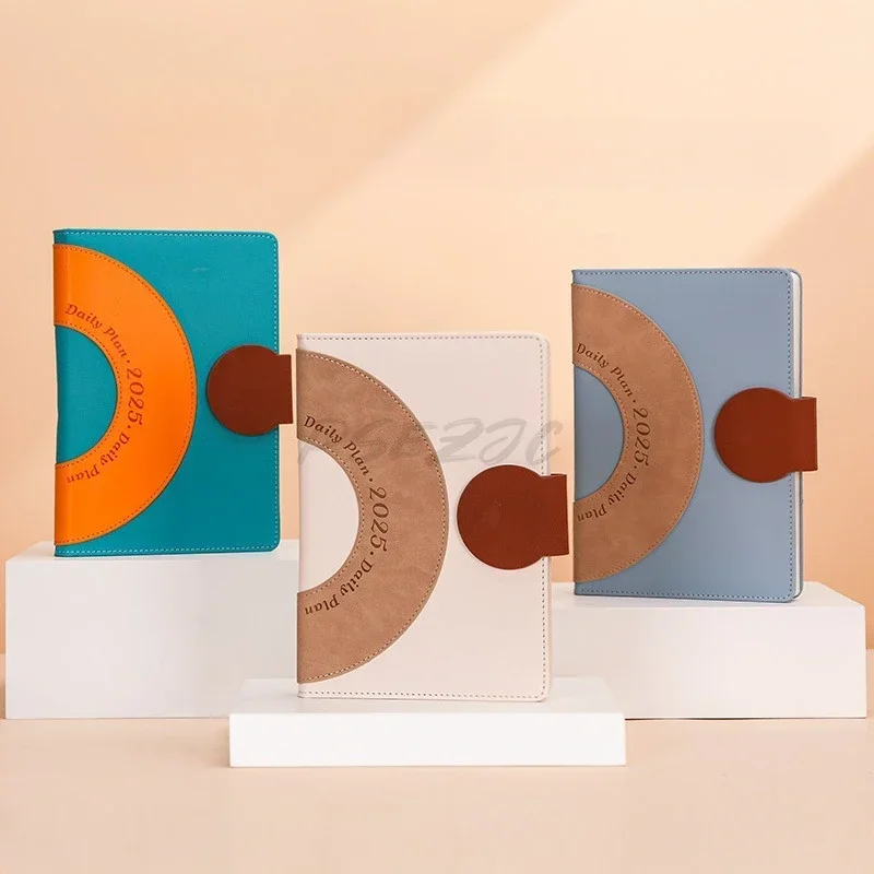 2025 Schedule Week's Plan Year's Efficiency Manual 365 Day Office Work Notebook Calendar Book Available in Multiple Colors