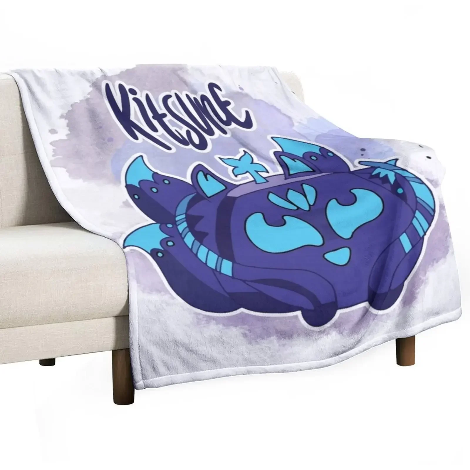 

Kitsune - Blox Fruits Throw Blanket Portable Lightweight Blanket for Travel Camping