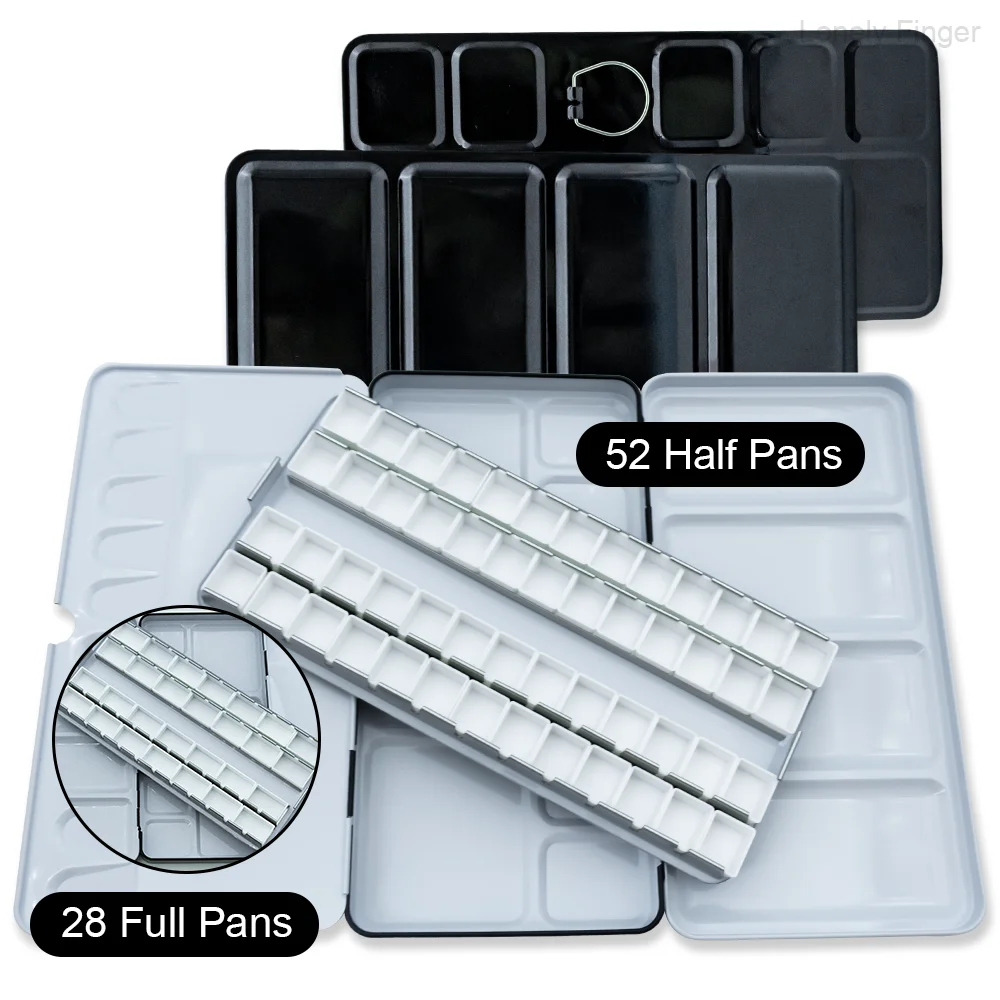 

Пустая акварельная палитра, 28/52 кастрюли, большой акварельный поднос, банка со складной палитрой для рисования акварельных масел своими руками, рисования эскизов