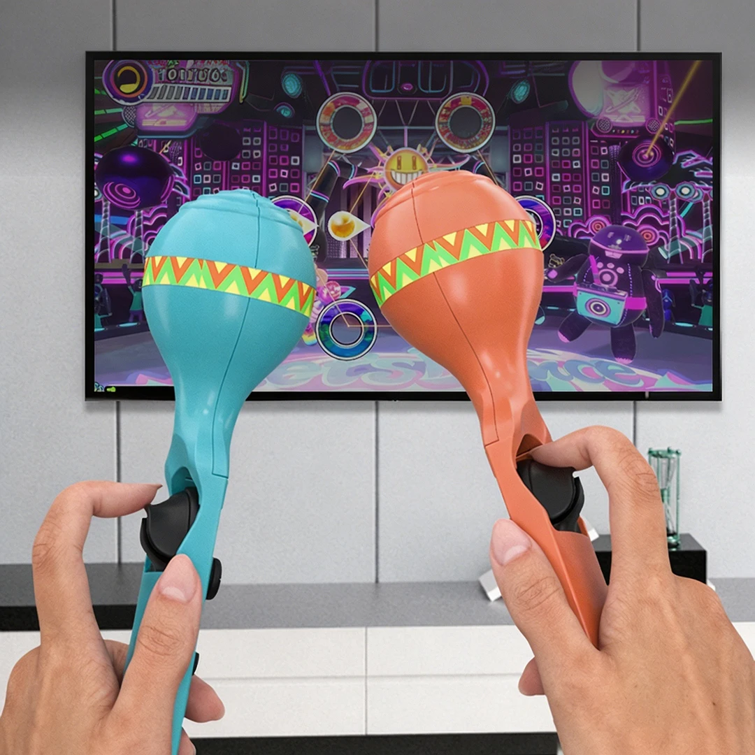 For Switch 2 JoyCon Maracas Grip L/R Ergonomic Anti-Slip Sweatproof Durable Lightweight Rhythm Game Controller Accessories