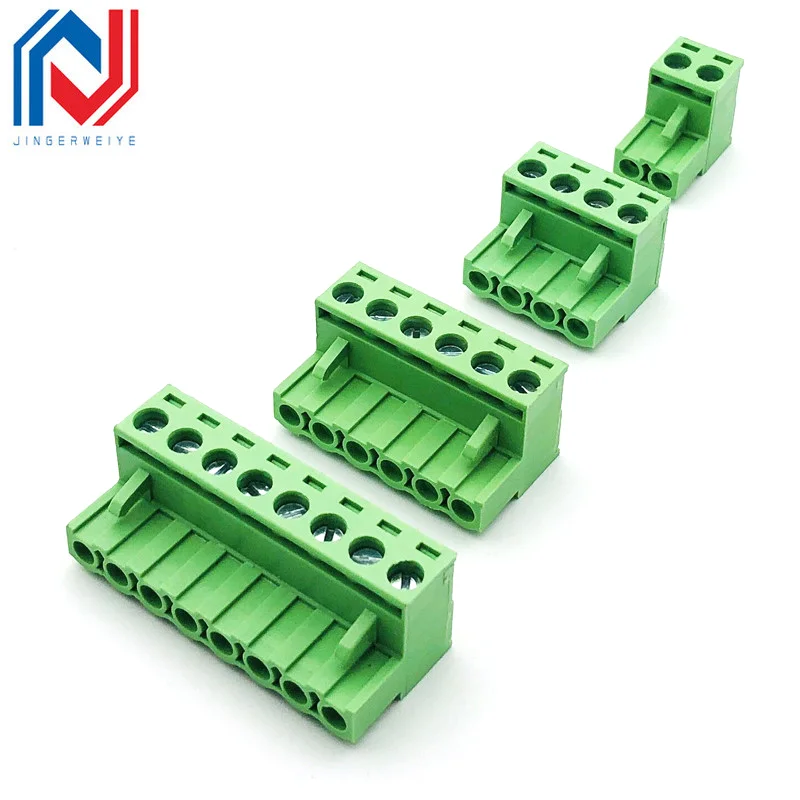 2EDG-UKR-5.08mm Rail Mounted Plug-in Terminal Block Connector 2EDG 5.08mm 2P 3P 4P5P-24Pin Screw Free Guide Rail Docking KD Plug