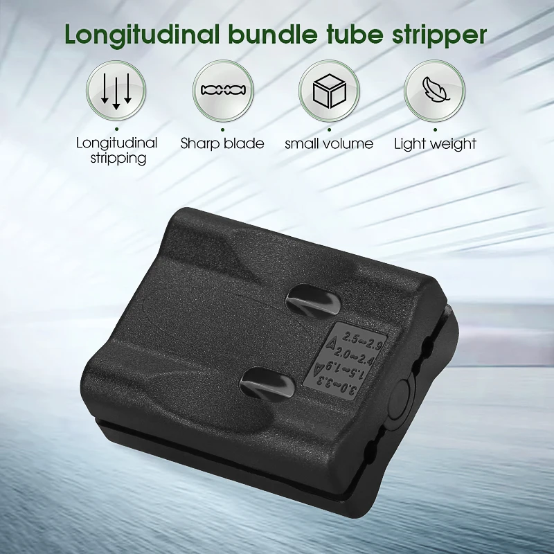 Fiber Optic Longitudinal Cable Jacket Slitter 1.5-3.3mm Optical Fiber Cable Stripper Beam Tube Loose Tube Slitter FTTH Tools