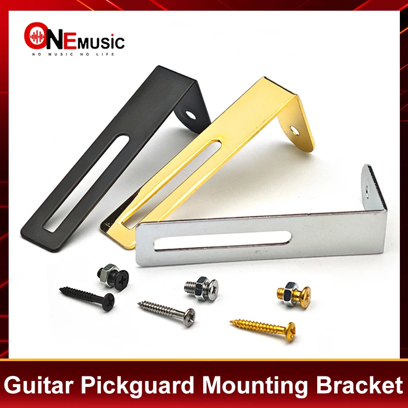 10Pcs Guitar Pickguard Mounting Support Bracket and screws for Electric Guitar Black-Gold-Chrome