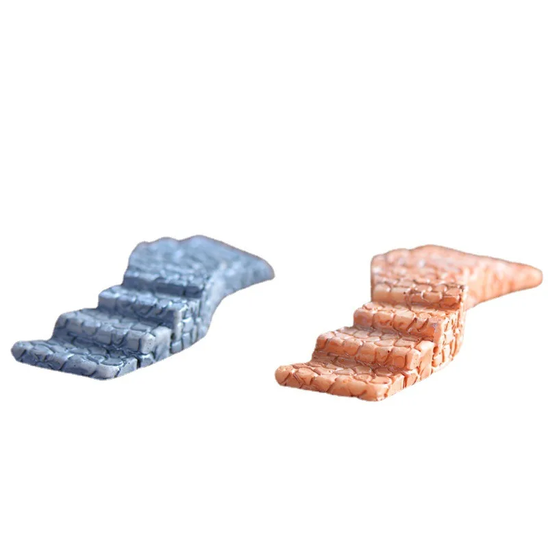 1PC Garden Decor DIY Miniature Resin Bridge Stair Home Decor Bonsai Craft Curved Stairs Garden Fairy Ornament Flower Pot Plant