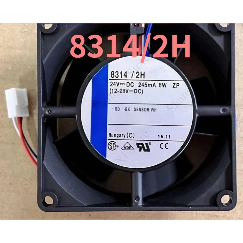 1PCS Brand New 8314/2H 83142H 24V 6W 80 80 32mm 3-wire Equipment Axial ...