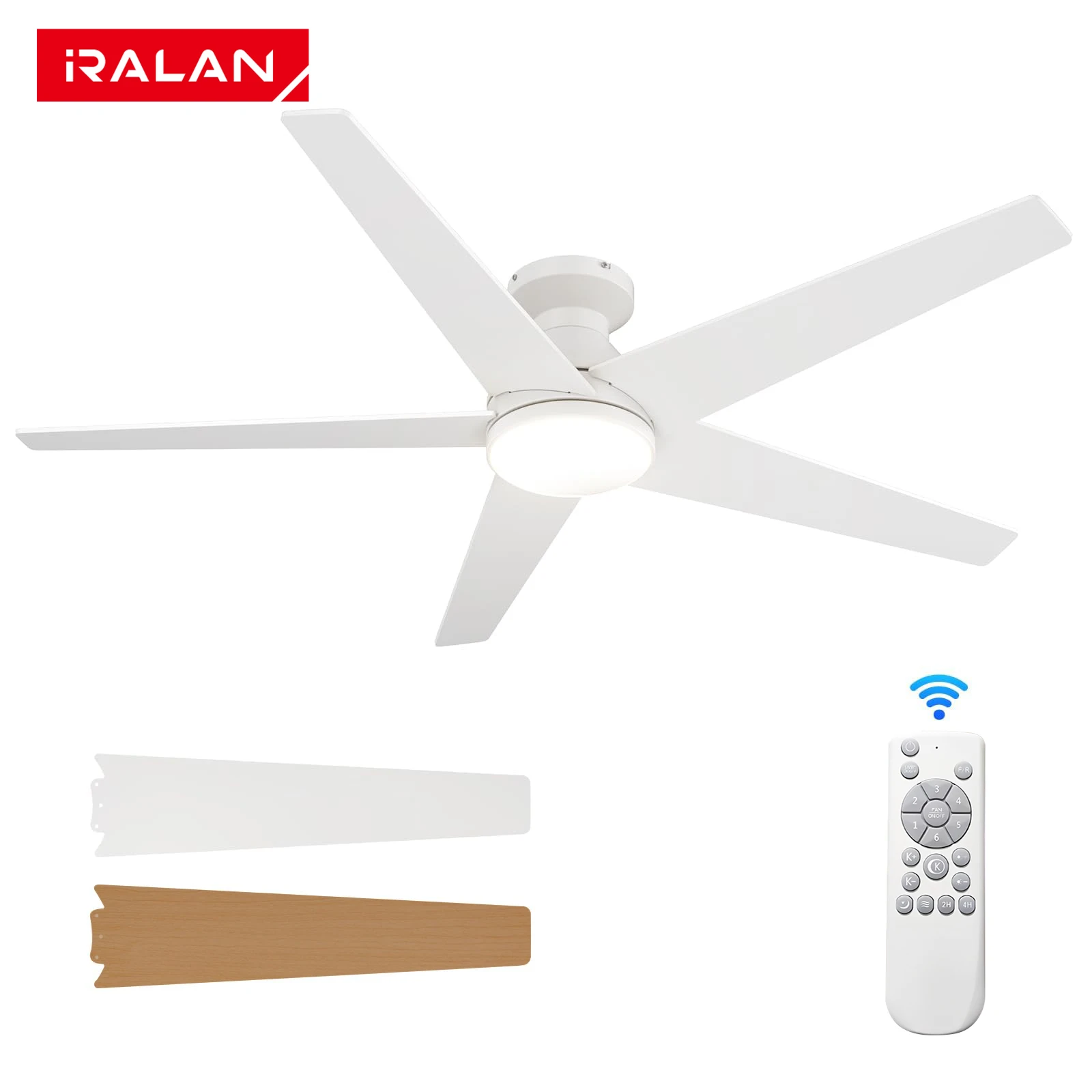 

Ceiling Fan Light Wireless Electric Fan 6 Level of Wind Speed Air Circulators with Remote Control Light Household Smart Lamp Fan