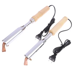 100W/150W/200W Electric Soldering Iron Solder Welding Chisel Tip Wood Handle Home Tool Soldering