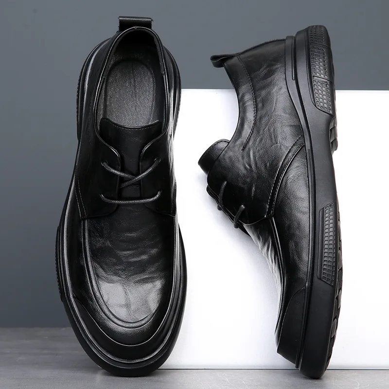 Men's Comfortable Casual Dress Shoes Brand Leather Shoe Top Quality Driving Moccasin Men Luxury Brand Flats Boat Shoes