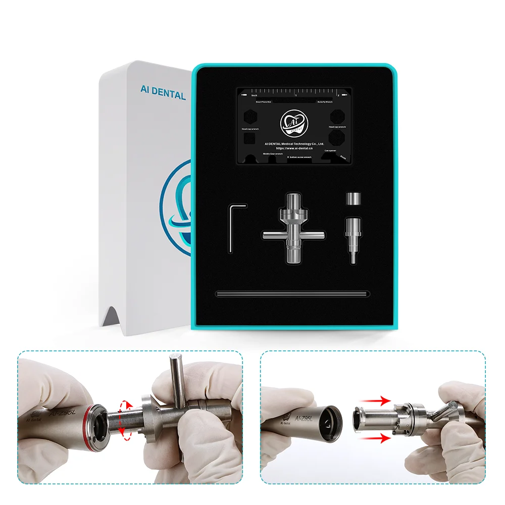 

AI-CA-TOOL Dental Disassembly Tools Repair Kit For E-type Low Speed Contra Angle AI Dental Brand Handpiece