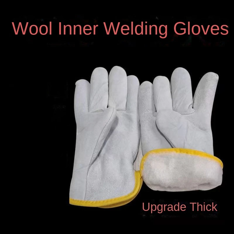 Sheepskin Two-layer Welding Gloves Wear-resistant Anti-scalding Soft Welding Welder Durable Protection Labor Insurance