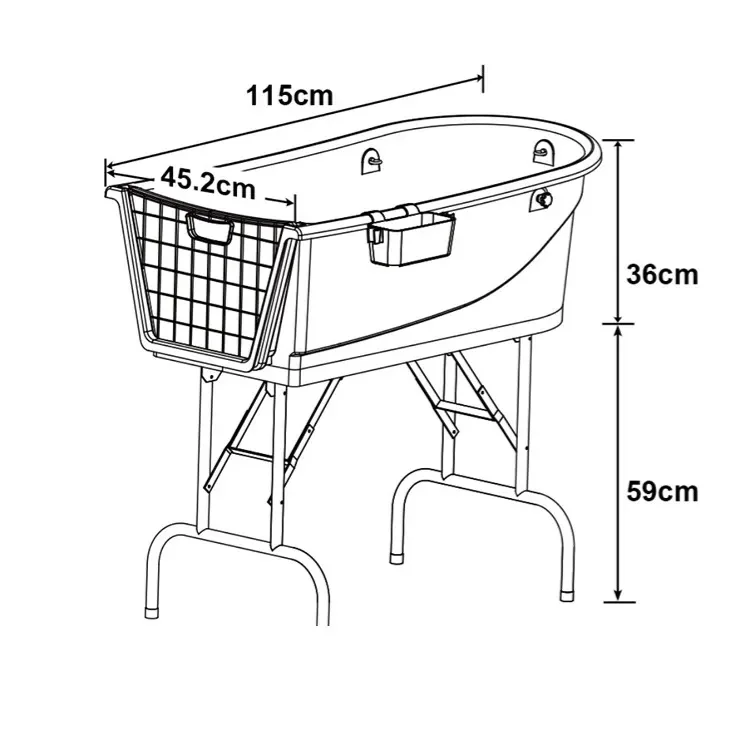 Dog Pet Commercial Shower Spa Bath Bathtub Foldable Stainless Steel ABS Plastic Grooming Wash Tub Tubs