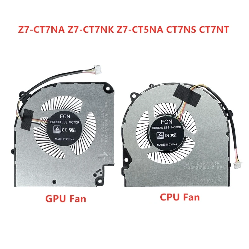 Brand New Original Laptop CPU GPU Cooling Fan For Hasee Z7-CT7NA Z7-CT7NK Z7-CT5NA CT7NS CT7NT