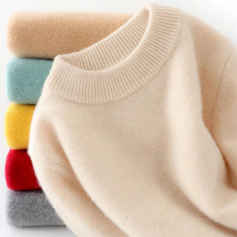 

Teenager Boys 100% Wool Sweater Winter Childrens Warm Sweater Girls O-neck Solid Wool Sweater Pullover Kids Wool Sweater Boy Top
