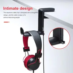 Pc Headphone Stand No Punch Table Clip Hook Headphone Holder 360 Degree Rotating Headphone Holder Miscellaneous Storage Hanging