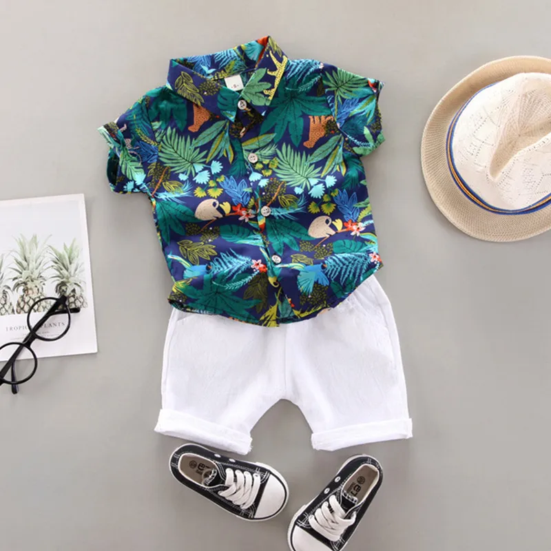 Ensemble de vêtements d\'été décontractés pour bébé garçon, tenue à la mode, haut et short, 2 pièces