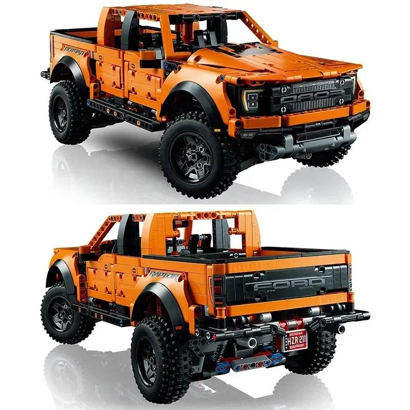 1379pcs 42126 Ford Raptors F-150 Pickup Truck Racing Car MOC Technical Building Block Model Vehicle Bricks Toys For Kids Gifts