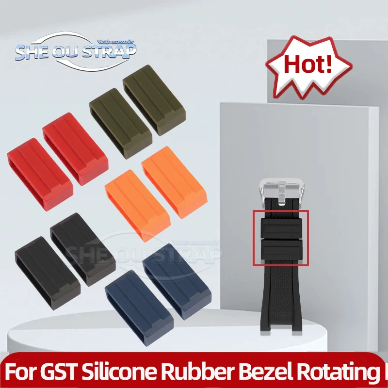 カシオG-SHOCK用シリコンストラップリング,アクティビティサークル,22mmリングバックル,4個,gstb100,h13w300,w400g,s110,s310,gst210