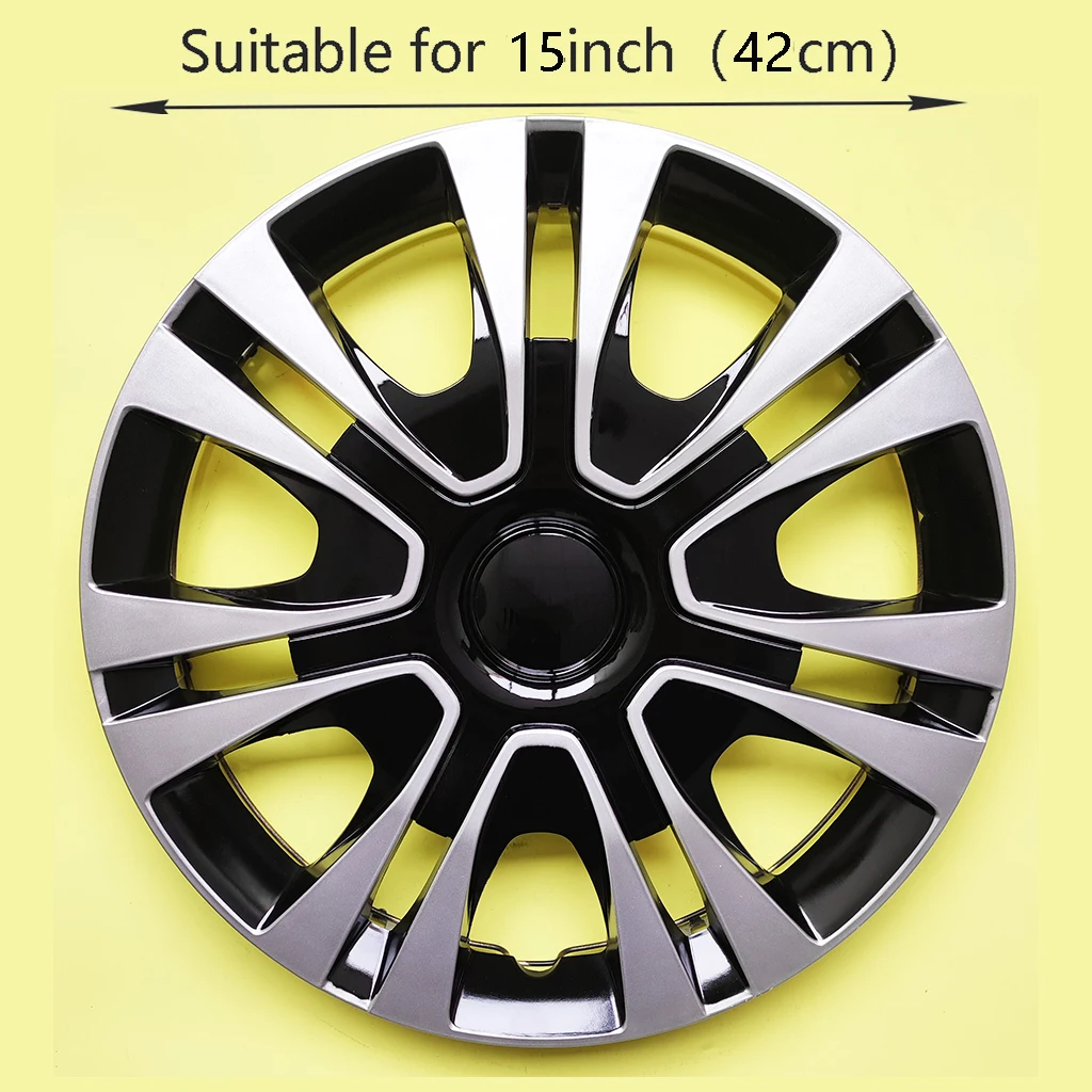 4pcs Hubcaps suitable for cars with 15-inch iron wheels, made of PP plastic can be used to decorate the appearance of car wheels