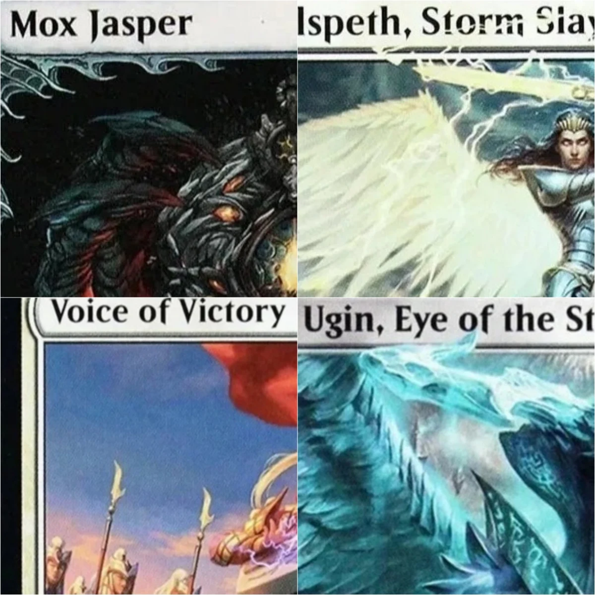 

TDM "Elspeth, Storm Slayer/Voice of Victory/mox jasper" Magical Proxy Top Quality Playing Cards Gathering Board Trading Cards