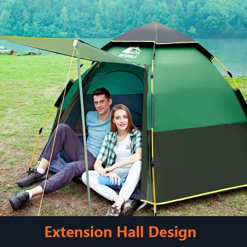 Imagem -06 - Semen Automática Rainproof Tenda ao ar Livre Acampamento Hexagonal Lazer da Família Selvagem Multi-pessoa Temporada ou Pessoas