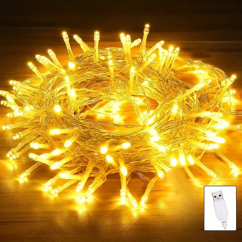 6M 40LEDs USB Icicle Light String Indoor Bedroom Outdoor Garden Wedding Party Curtain Light Christmas Decor String Light