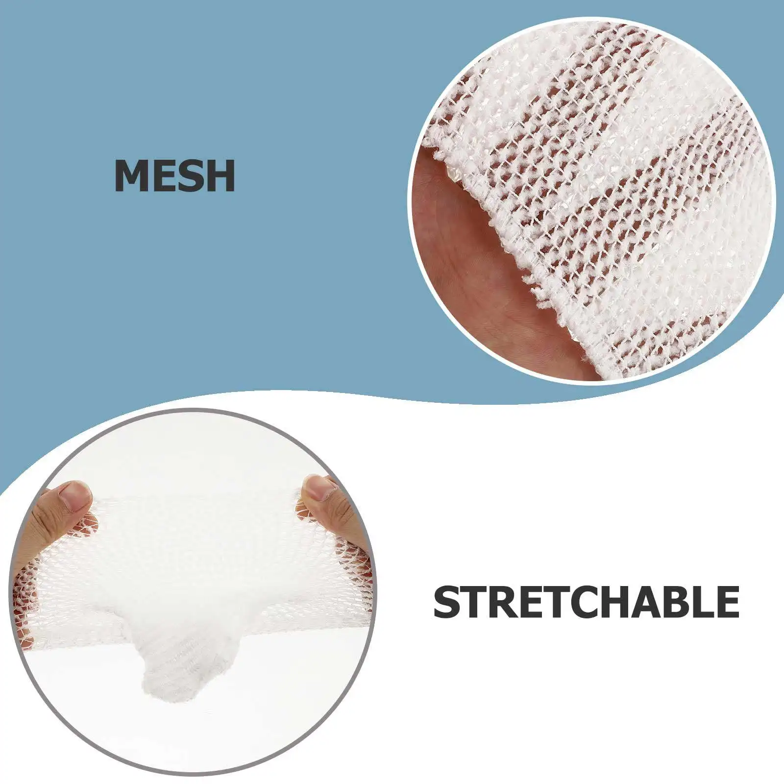 

50 шт. эластичных сетчатых шапочек-повязок для головы, белые, профессиональные, для взрослых и детей, портативные, для хирургических нужд, для перевязки головы