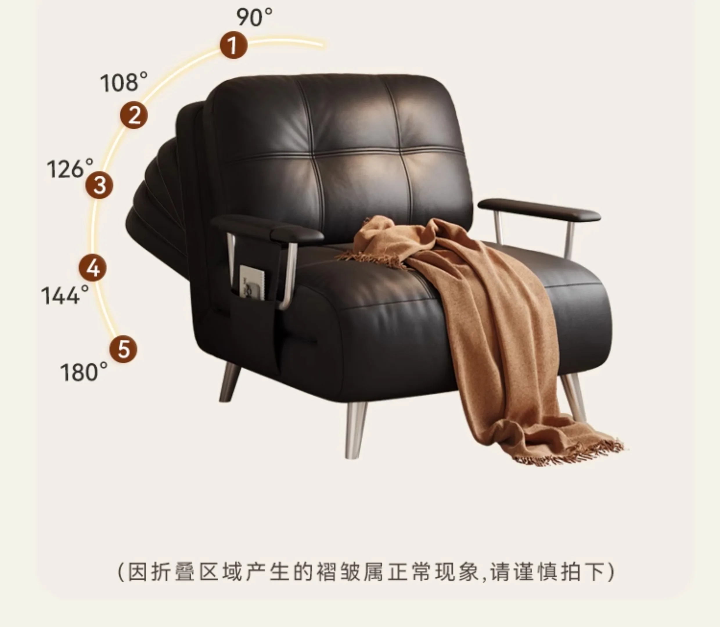 

Wooden palace craftsman black Fendi sofa bed folding dual-purpose small apartment single 2025 new multi-functional