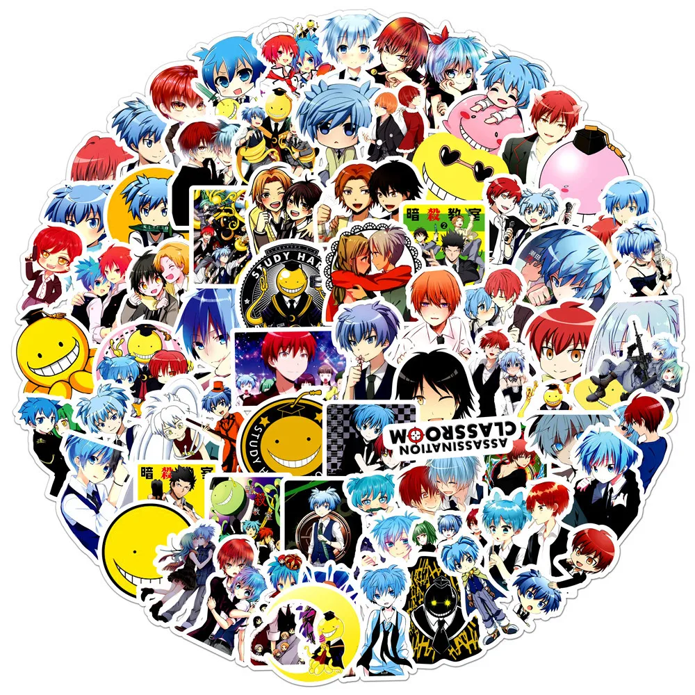 

10/30/50PCS Funny Animation Stickers Assassination Classroom Cartoon Sticker Luggage Laptop Phone Guitar Car Bike Skateboard