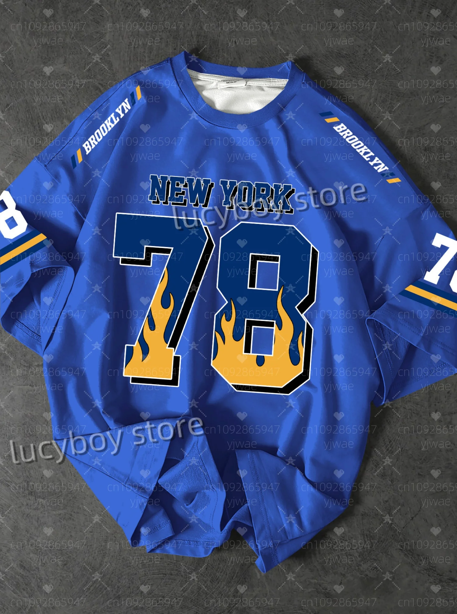 

NEW IN American Style NO.78 NEW YORK T-Shirt Men Short Sleeve O- Neck sport Tee Vintage Basketball T-shirt Men Clothes