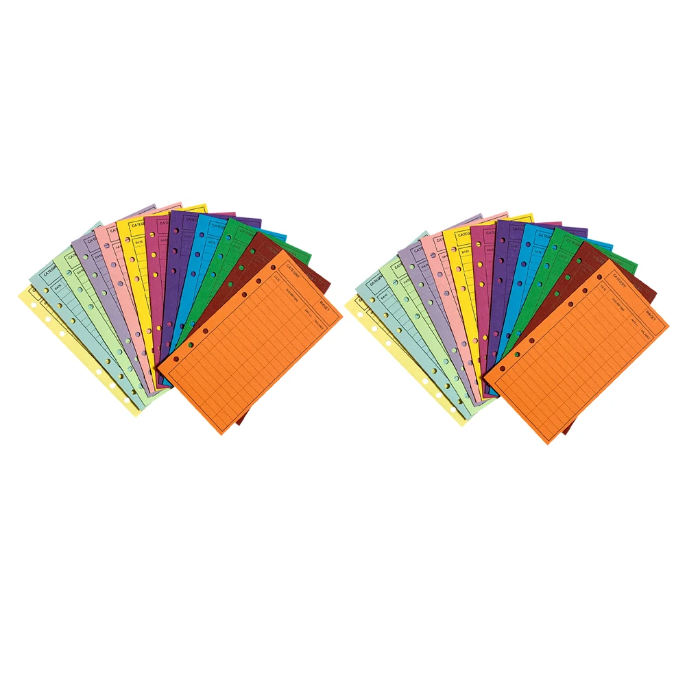 

24 Pcs Colored Cardstock Envelope Set Cash Budgeting System Money Envelopes Personal Finance Organizer Lightweight Practical