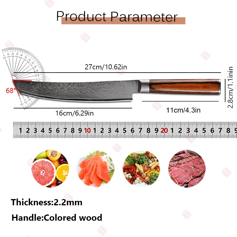 

Domestic Kitchen Damascus Knives Stainless Steel Kitchen Knife Multi-purpose Fruit Peeler Chef's Grill Tools Vegetable Slicer