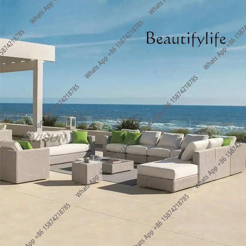 J Latest Modern Couch For Three People Single Sofa With Coffee Table Patio Lounge Chairs Courtyard Garden Furniture Combination