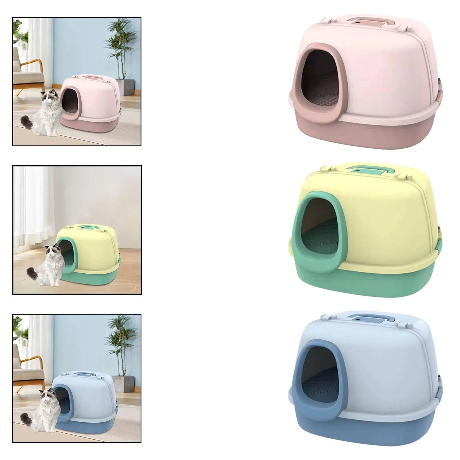 

Полностью покрытый кошачий туалет, глубокий туалет, съемные аксессуары для домашних животных большой емкости