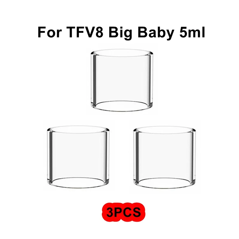 زجاج بديل لـ Smok V8 TFV8 ، كبير X طفل V2 ، إصدار الاتحاد الأوروبي القياسي ، محايد ، عبوة 3