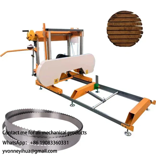 6.5HP/9HP/15HP Portable Sawmill Forestry Machinery Sawmill Band Saw for Cutting Wood Electric Provided Log Splitter 650 Shengong