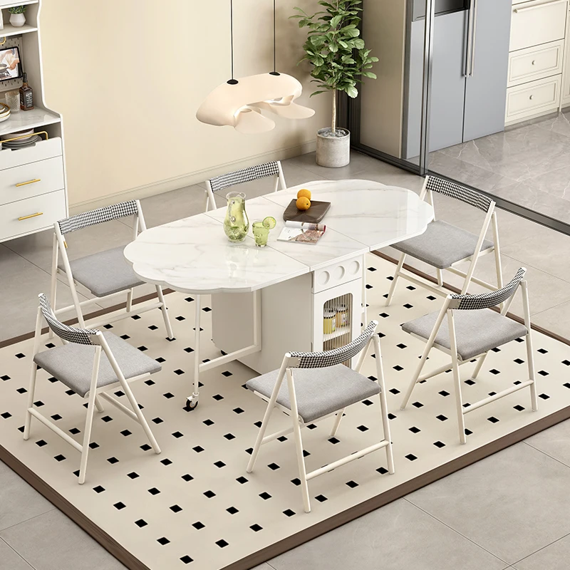 

Outside Dining Table Luxury Legs Metal Folding Nordic Small Apartment Coffee Tables Dining Room Mesa Comedor Kitchen Furniture