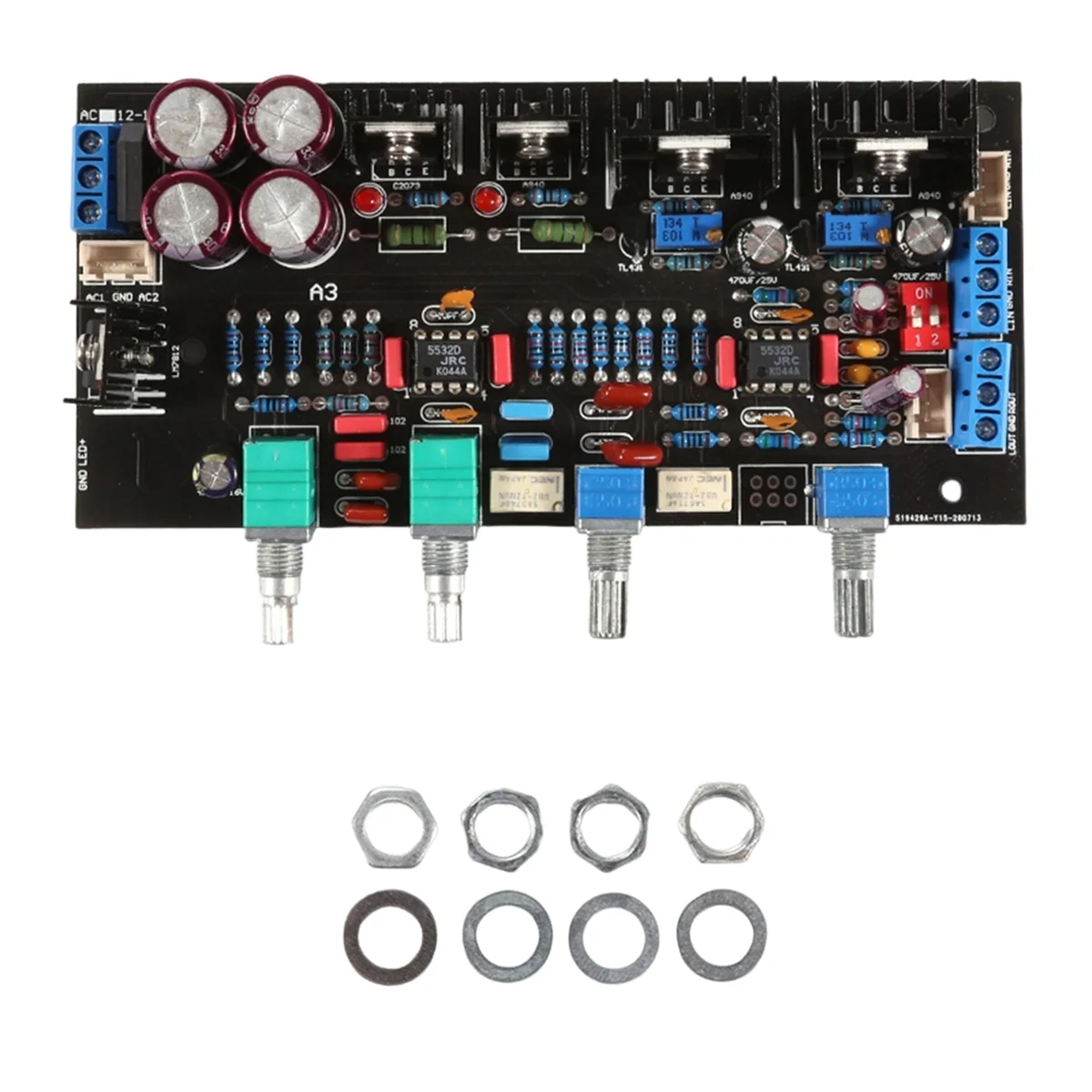 A93P Class A HiFi Preamp Tone Control Board Components A3 Tone Board 4 Knobs Tone Board Digital Sound Remover Module