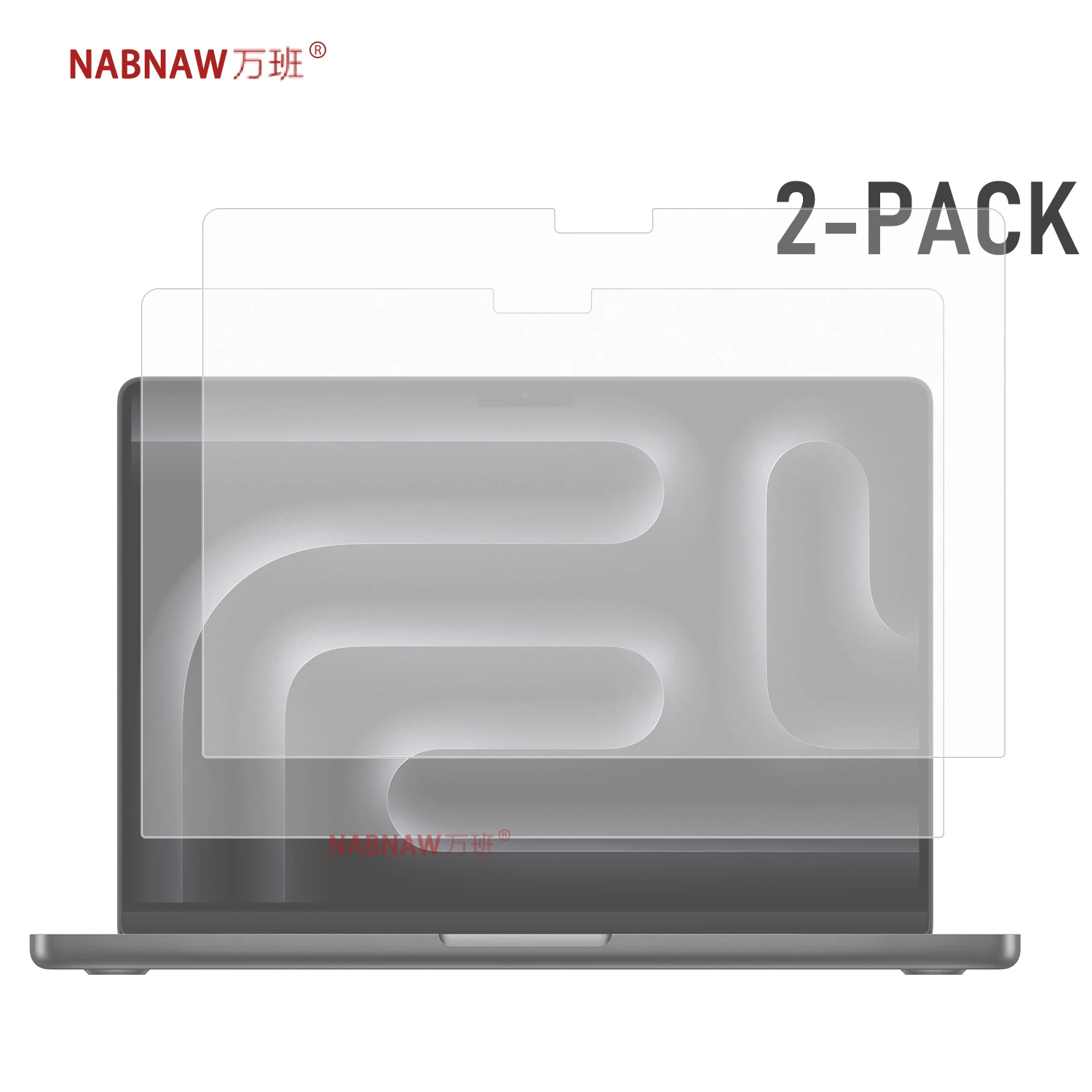 2 Pieces Full HD Scratch Proof Screen Protector Tempered Glass For Apple MacBook Pro 14 2025 M5 M4 Laptop Protective Film