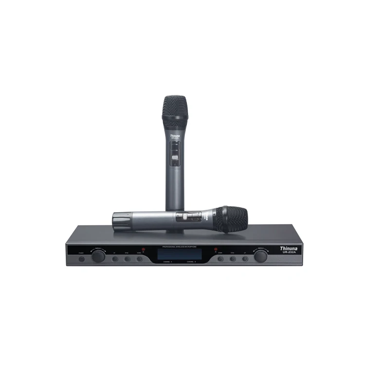

Новый двухканальный беспроводной приемник UR-232A, ИК-ручной беспроводной микрофон, сценическое пение, профессиональные микрофоны