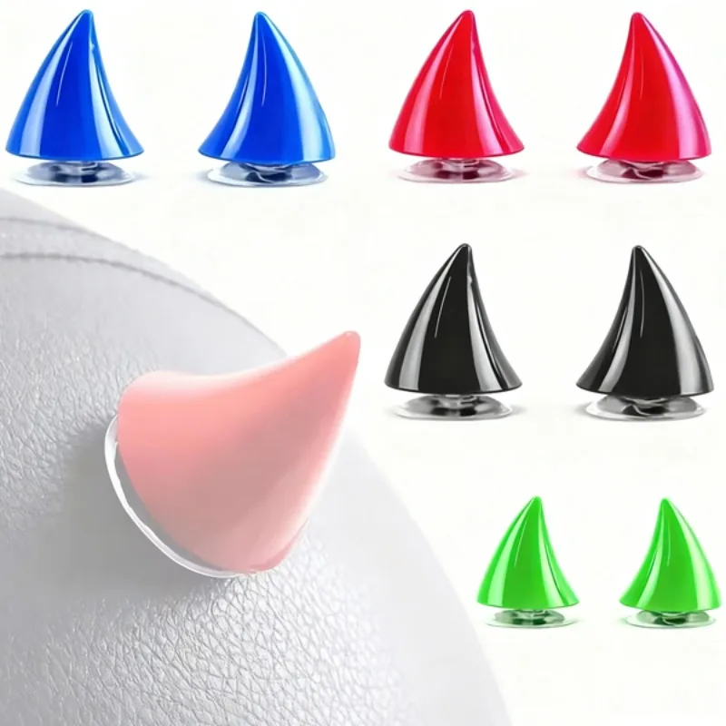 

Наклейки на шлем для мужчин, наклейка на шлем с рогом дьявола, готический панк-стиль, силиконовые рога, подарок для мотоцикла, декор для шлема электрического велосипеда