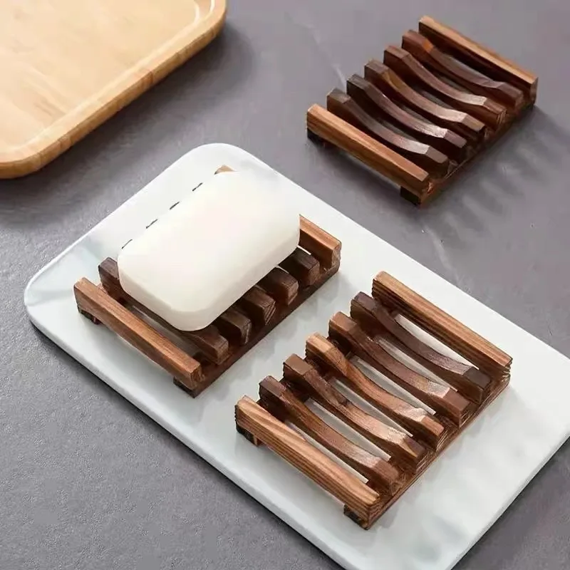 

Soap Box Natural Wooden Bath Soap Holder Creative Fashion Tray Wooden Prevent Mildew Drain Box Kitchen Bathroom Washroom Tools