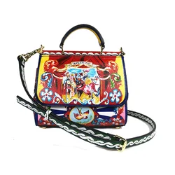 Luxuri-Bolso de mano con flores para mujer, cartera femenina de diseño Floral, a la moda, de lujo, para verano