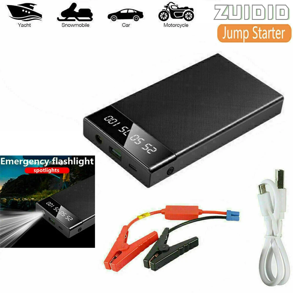 10000mAh Car Emergency Start Power Bank Booster Car Jump Starter Battery Charger With LED Lighting Starting Device For 12V Cars