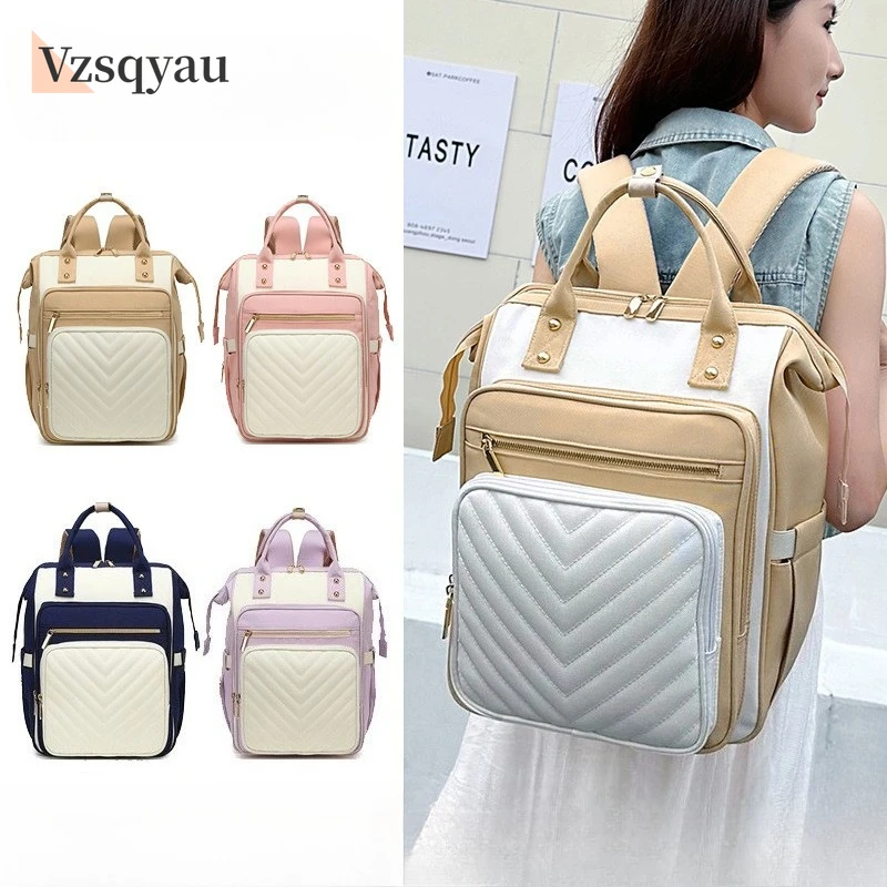 

New Fashion Oxford Multi Functional Wear Resistant Insulation Large Capacity Zipper Mommy Bags Backpack for Travel Diaper Bags