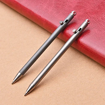 Bolígrafo táctico de titanio creativo, Mini bolígrafo de firma comercial, portátil, para acampar al aire libre, senderismo, viajes, llavero EDC
