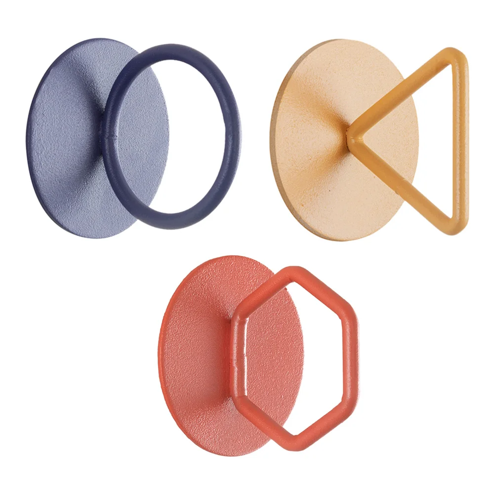 

3Pcs Sticky Pull Handles Premium Triangle Hexagonal Knobs for Cupboard Closet Bookcase Modern Home Furniture Decoration
