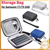 EVA Hard Carrying Case Shockproof Hard Drive Case Anti-Scratch with Mesh Bag&Hand Strap for Samsung T7 Shield/T9 4TB/2TB/1TB SSD