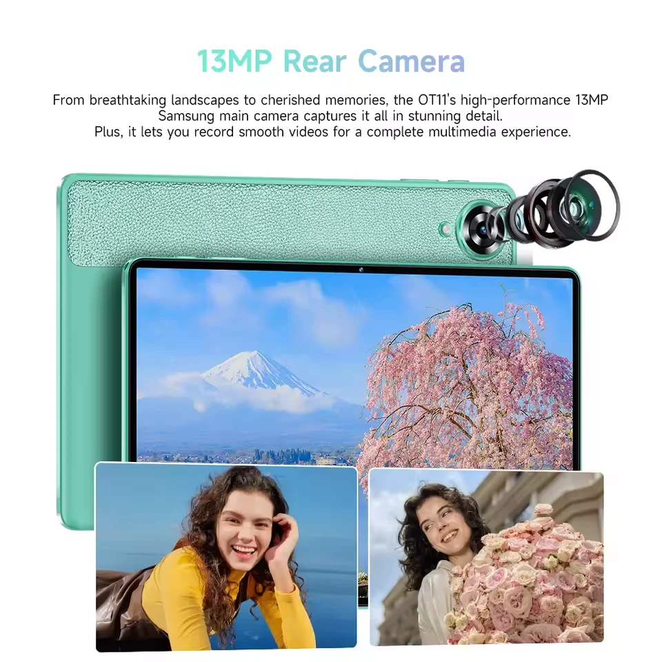 Oukitel OT11 Tablet 8000mAh 11 ″ HD +Display Widevine L1 Smartphone Tablets 16(4 + 12)GB +128GB Dual SIM 4G Tablets Android 14